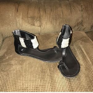 Adorable beaded gladiator sandals